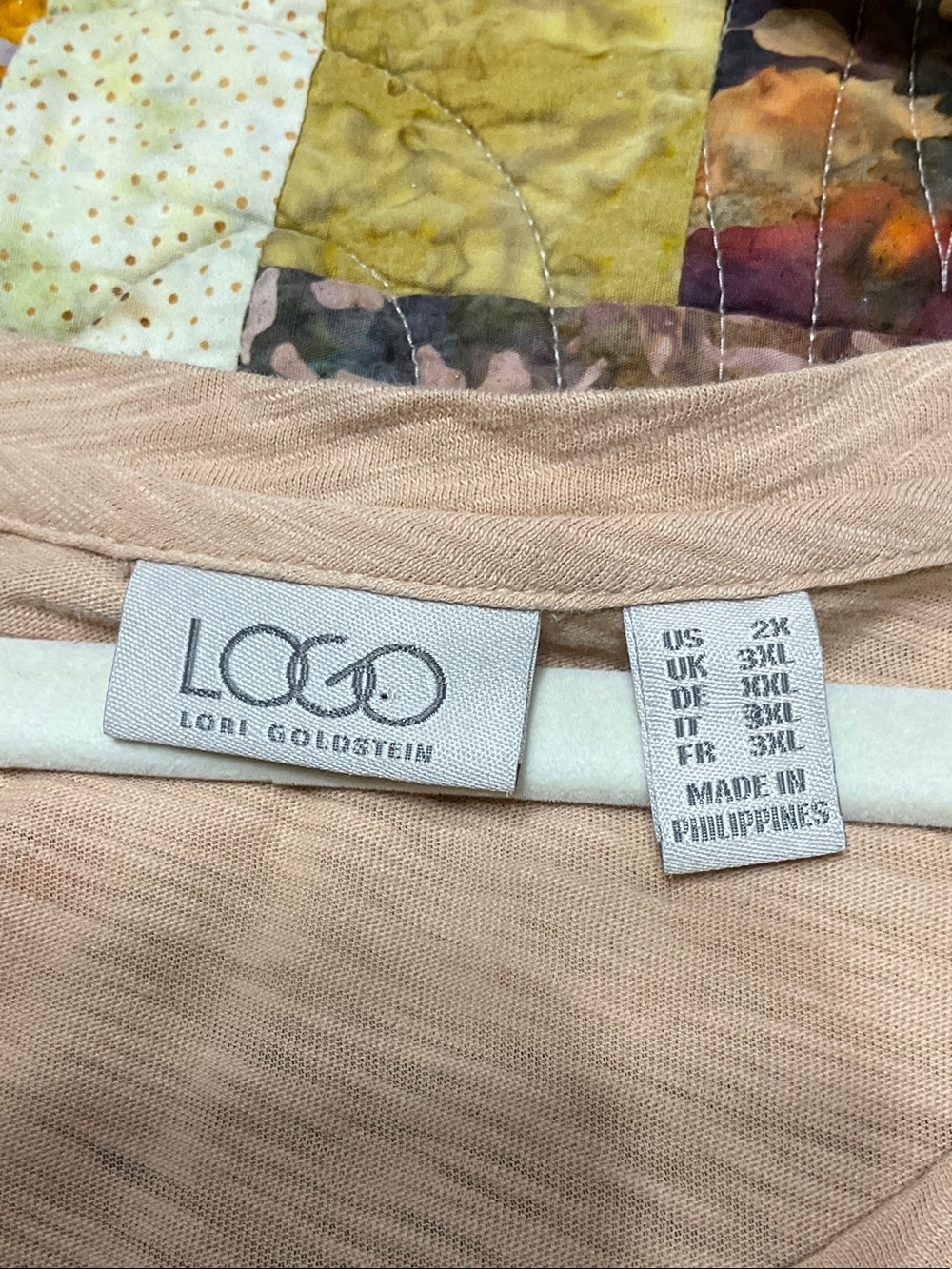 LOGO by Lori Goldstein  V-Neck Lace-Hem Tunic - Picture 4 of 8